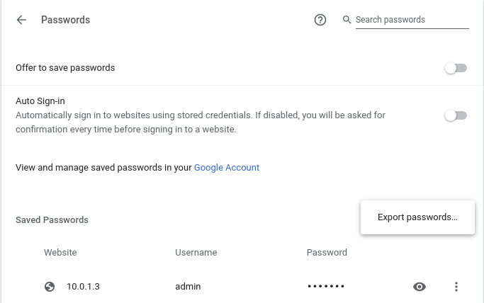 export google chrome passwords to bitwarden